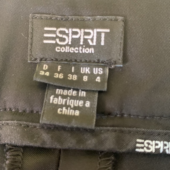 Esprit women size 4 black satin look pants with stretch - Picture 4 of 12